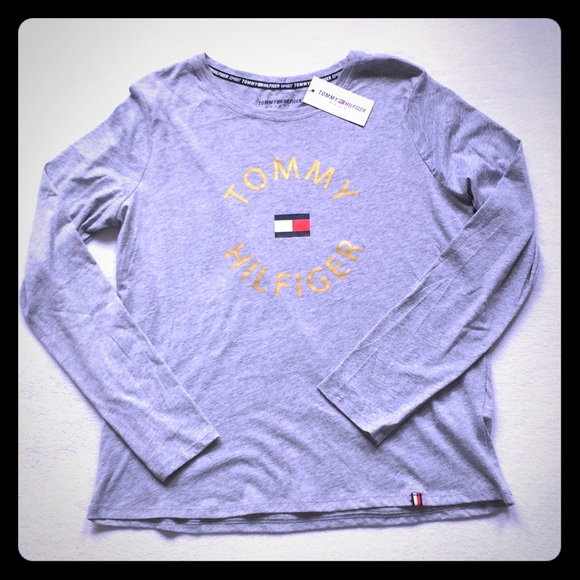 tommy logo long sleeve tee